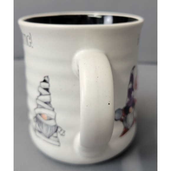 Cobwebs & Cauldrons Happy Haunting Gnomes Mug Coffee Cup Costumes 16oz Ribbed - Picture 4 of 10
